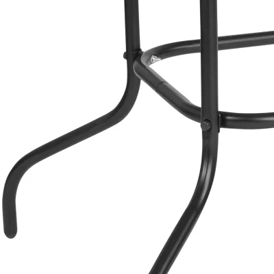 Emma And Oliver 31.5" X 55" Rectangular Tempered Glass Metal Table With Umbrella Hole - Image 6