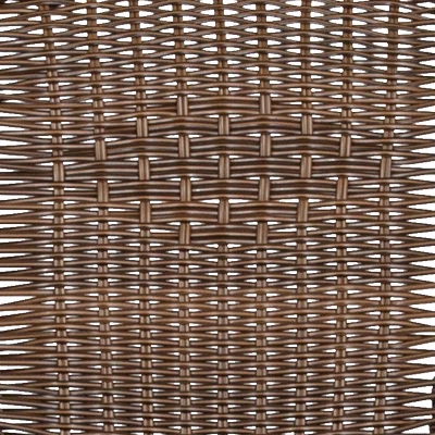 Emma And Oliver 2 Pack Rattan Indoor-Outdoor Restaurant Stack Chair With Curved Back - Image 2