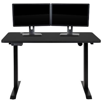 Emma And Oliver 48" Wide Black Electric Adjustable Standing Desk & Black Swivel Office Chair - Image 10