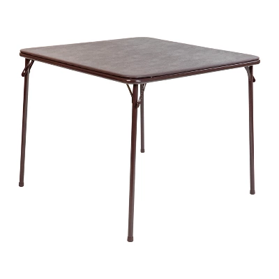 Emma And Oliver Foldable Card Table With Vinyl Table Top - Game Table - Portable Table - Image 9
