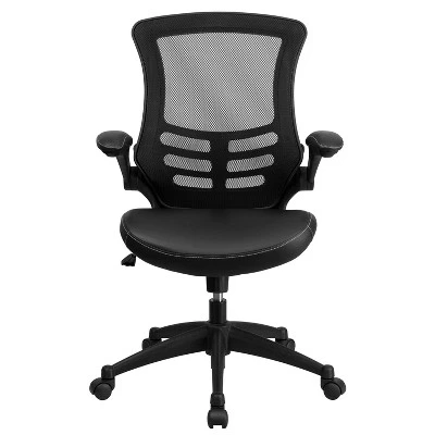 Emma And Oliver Mid-Back Mesh Swivel Ergonomic Task Office Chair With Flip-Up Arms - Image 8