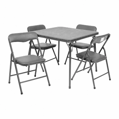 Emma And Oliver Kids 5 Piece Folding Table And Chair Set - Kids Activity Table Set - Image 10