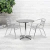 Emma And Oliver 27.5" Round Aluminum Indoor-Outdoor Table