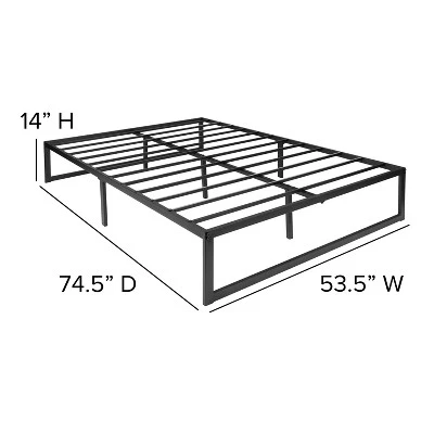 Emma And Oliver 14" Full Platform Bed Frame & 12" Mattress In A Box - No Box Spring Required - Image 6