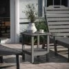 Emma And Oliver Two Tier Polyresin Adirondack Side Table - All-Weather For Indoor/Outdoor Use