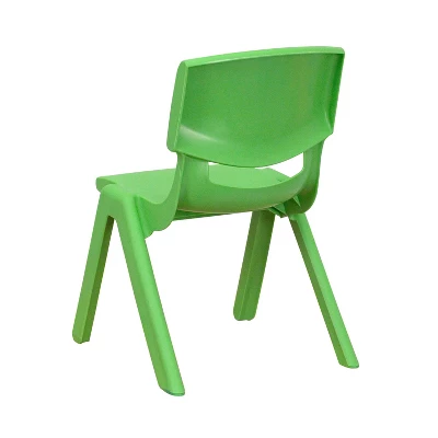 Emma And Oliver 2 Pack Plastic Stackable School Chair With 10.5"H Seat, Preschool Chair - Image 10