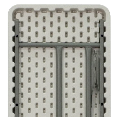 Emma And Oliver 6-Foot Granite White Plastic Folding Training And Event Table - Image 2