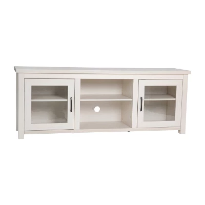 Emma And Oliver TV Stand For Up To 80" TV's - 65" Media Console With Classic Full Glass Doors & 3 Adjustable Shelves - Image 14