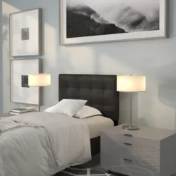 Emma And Oliver Button Tufted Upholstered Headboard