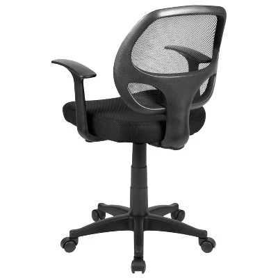 Emma And Oliver Mid-Back Black Mesh Swivel Task Office Chair With T-Arms - Image 12