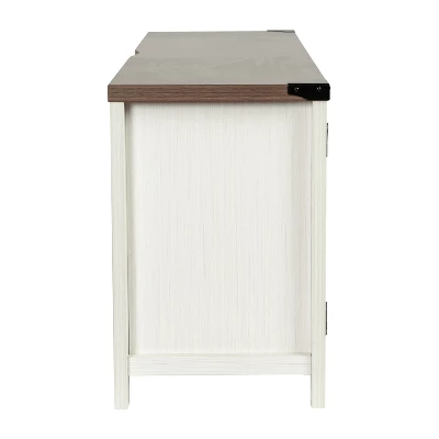 Emma And Oliver 59 Inch Barn Door TV Stand Fits Up To 65" TV's With Adjustable Shelf - Image 11