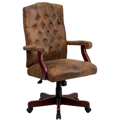 Emma And Oliver Martha Washington Executive Swivel Office Chair With Arms - Image 13