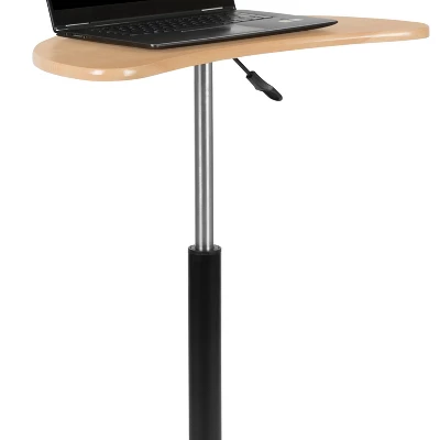 Emma And Oliver Sit To Stand Mobile Laptop Computer Desk - Portable Rolling Standing Desk - Image 7