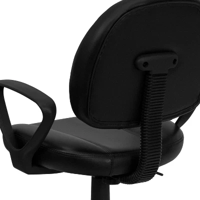 Emma And Oliver Mid-Back Black LeatherSoft Swivel Ergonomic Office Chair - Back Adjustment - Image 5