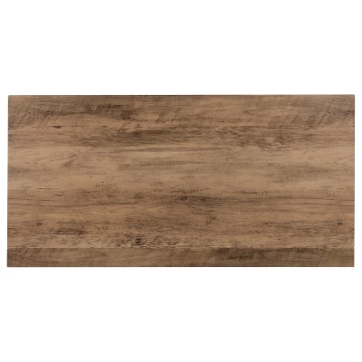 Emma And Oliver Small 36" Rustic Natural Home Office Folding Computer Desk - Laptop Desk - Image 3