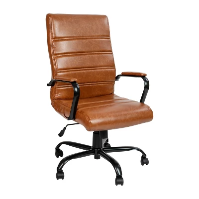 Emma And Oliver High Back Executive Swivel Office Chair With Metal Frame And Arms - Image 17