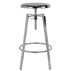 Emma And Oliver Industrial Style Barstool With Swivel Lift Seat