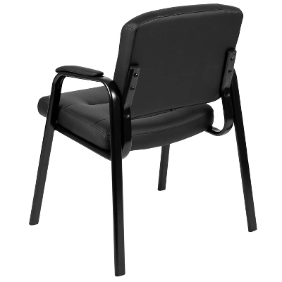 Emma And Oliver Black LeatherSoft Executive Reception Chair - Guest Chair - Image 10