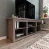 Emma And Oliver Cube Style TV Stand For Up To 80" TV's - 65" Media Console With 6 Open Storage Shelves