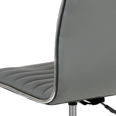 Emma And Oliver Low Back Designer Armless Ribbed Swivel Task Office Chair - Image 7
