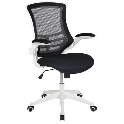 Emma And Oliver Mid-Back Mesh Swivel Ergonomic Task Office Chair With Flip-Up Arms - Image 15