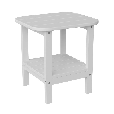Emma And Oliver Two Tier Polyresin Adirondack Side Table - All-Weather For Indoor/Outdoor Use - Image 14