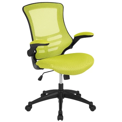 Emma And Oliver Mid-Back Mesh Swivel Ergonomic Task Office Chair With Flip-Up Arms - Image 19