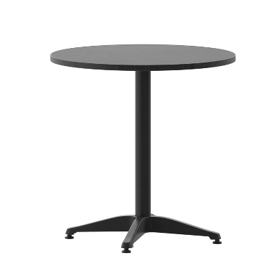 Emma And Oliver 27.5'' Round Aluminum Indoor-Outdoor Table With Base - Image 10