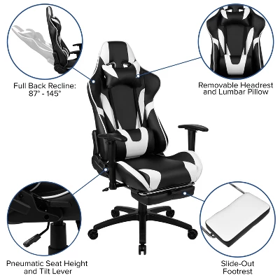Emma And Oliver Gaming Desk & Chair Set With Cup Holder, Headphone Hook, And Monitor Stand - Image 3