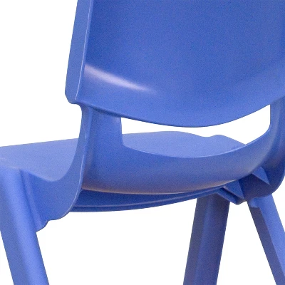 Emma And Oliver 2 Pack Plastic Stackable School Chair With 12"H Seat, Preschool Seating - Image 5