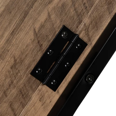 Emma And Oliver Small 36" Rustic Natural Home Office Folding Computer Desk - Laptop Desk - Image 2