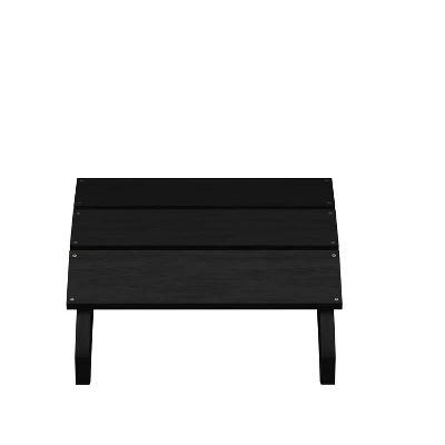 Emma And Oliver Indoor/Outdoor Poly Resin Adirondack Style Ottoman - Image 6