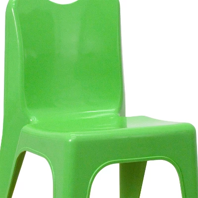 Emma And Oliver 2 Pack Plastic Stackable School Chair With Carrying Handle And 11"H Seat - Image 4