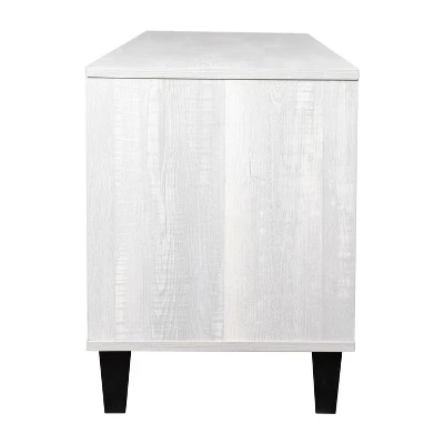 Emma And Oliver 70" Mid-Century Modern TV Stand With Doors And Adjustable Shelves In Gray For TV's Up To 60" - Image 9