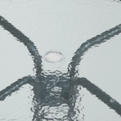 Emma And Oliver 6 Piece Patio Garden Set With Table, Umbrella And 4 Folding Chairs - Image 11