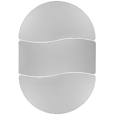 Emma And Oliver 3 Piece 86" Oval Wave Collaborative Grey Kids Adjustable Activity Table Set - Image 11