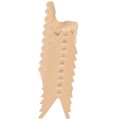 Emma And Oliver 2 Pack Plastic Stack School Chair With 13.25"H Seat, K-2 School Chair - Image 5