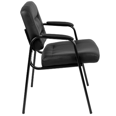 Emma And Oliver Black LeatherSoft Executive Reception Chair - Guest Chair - Image 11